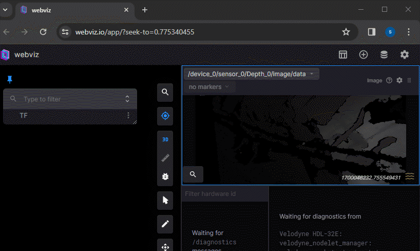 a gif showing a video preview in webviz
