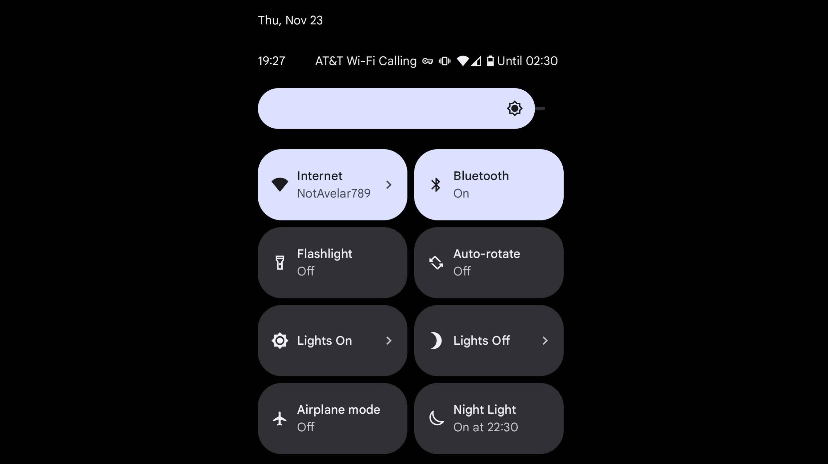 system tray from phone