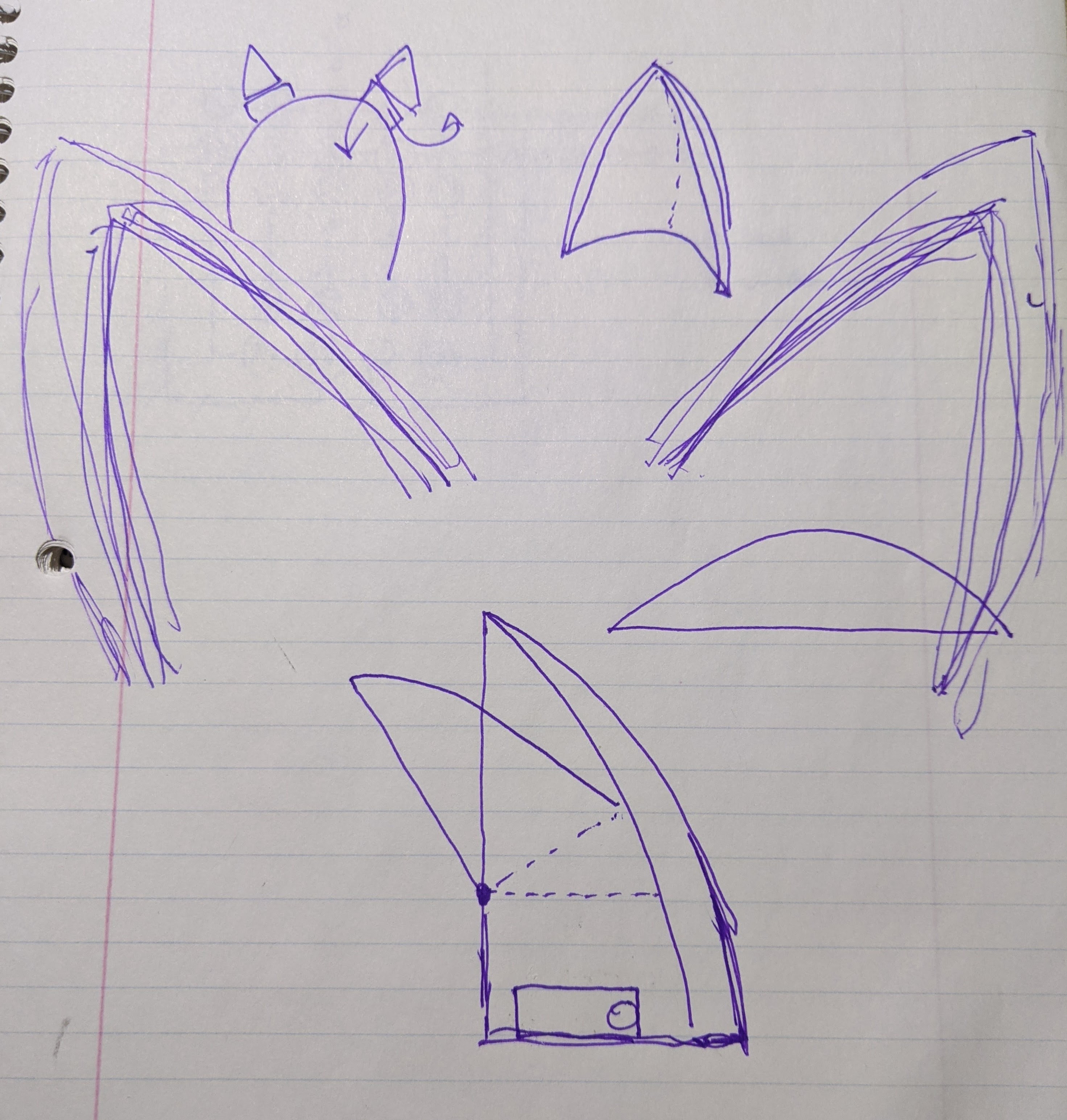 Sketches of the designs