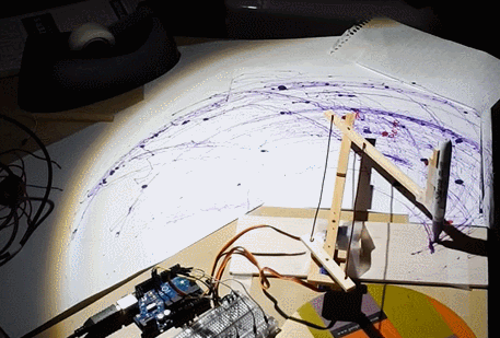 The arm moving peacefully.