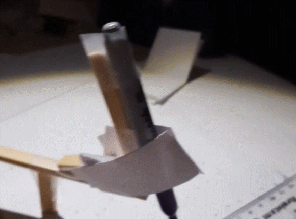 The sharpie is placed precisely on locations marked by a ruler.