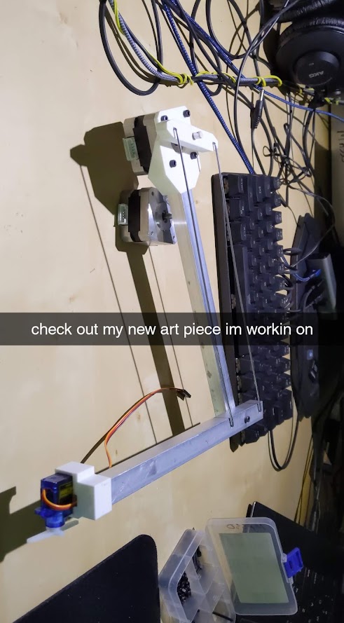 The almost completed arm.