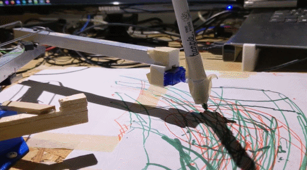 Gif of the completed arm moving slowly.