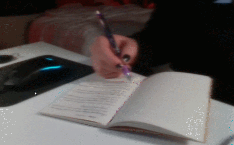 gif of the pen