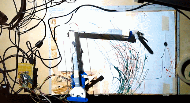 Gif of the arm drawing an oval.