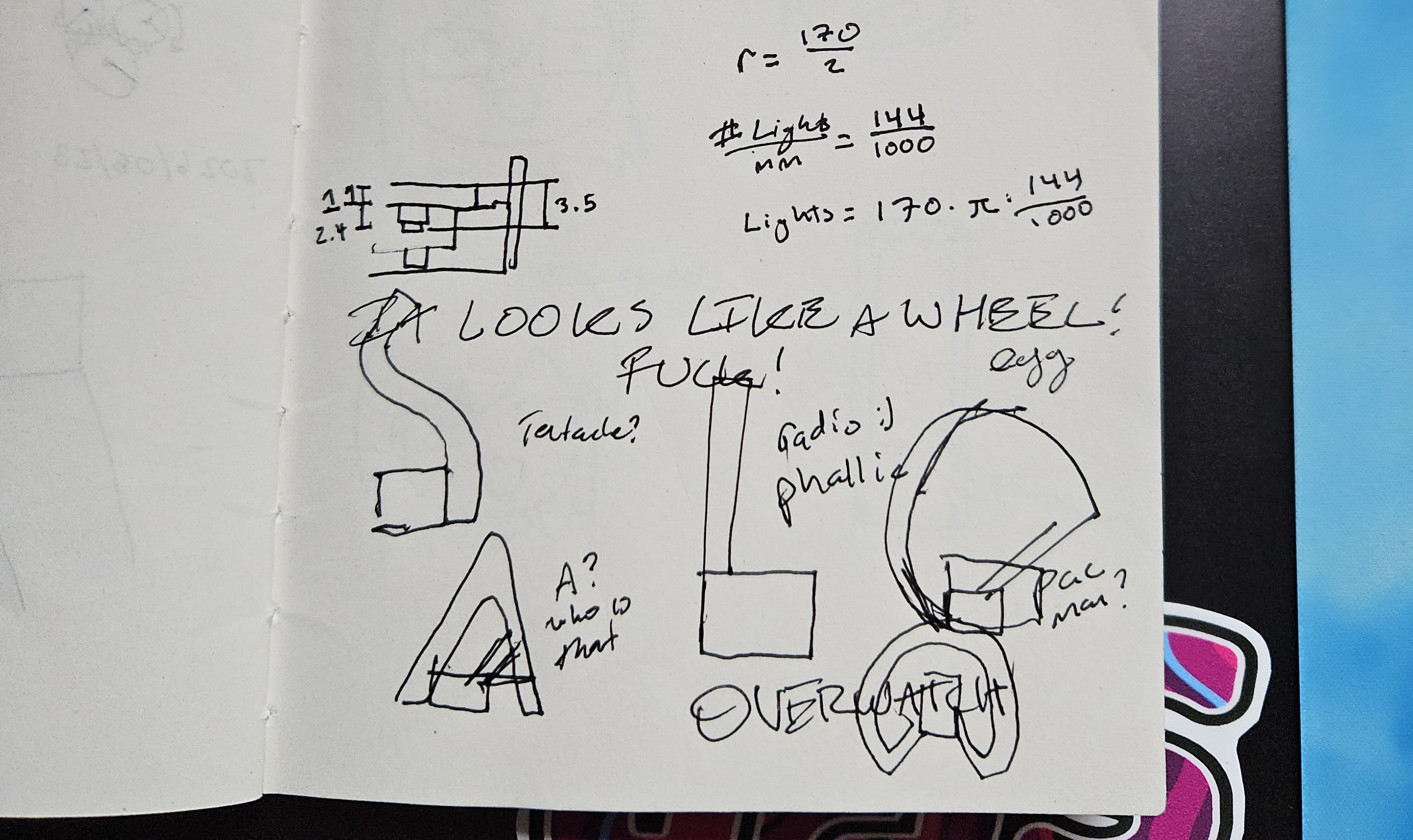 notebook page of bad pages